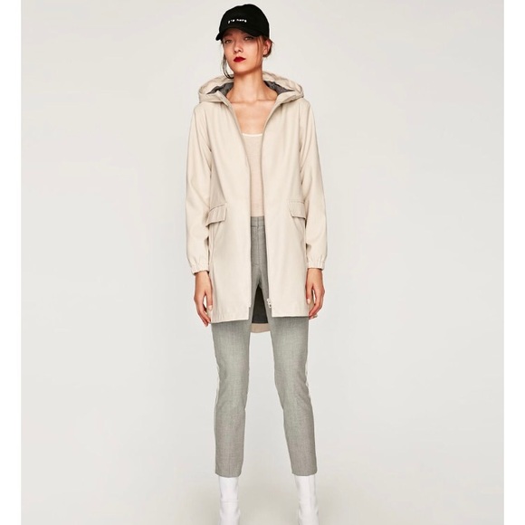 Zara long beige parka - Picture 2 of 8